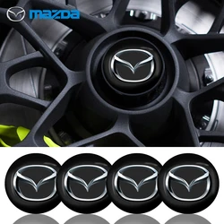 4pcs 56mm Emblem Badge Sticker Car Wheel Center Hub Metal Cap For Mazda 6 3 CX5 5 2 323 CX7 Demio Atenza Axela MX30 CX30 CX3