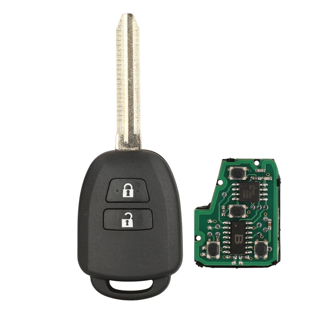 Jingyuqin B51TE B71TH TOKAI RIKA 89070-52D70 Für Toyota Yaris 2012-2017 Fernbedienungs-Autoschlüssel 314,4 MHz H/G Chip TOY43 Schlüsselblatt