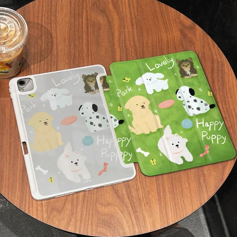 Protective Case for IPad Air 5 Air 4 10.9 2021 10.2 7/8/9 Generation 9.7 5th 6th Gen Ipad 2017 10.5 Inch Cute Happy Puppy Cover