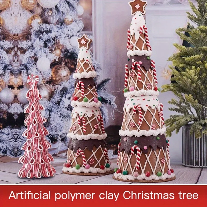 Enchanting PVC Christmas Tree Ornament - Perfect Desktop And Decoration, No Need For Power Supply