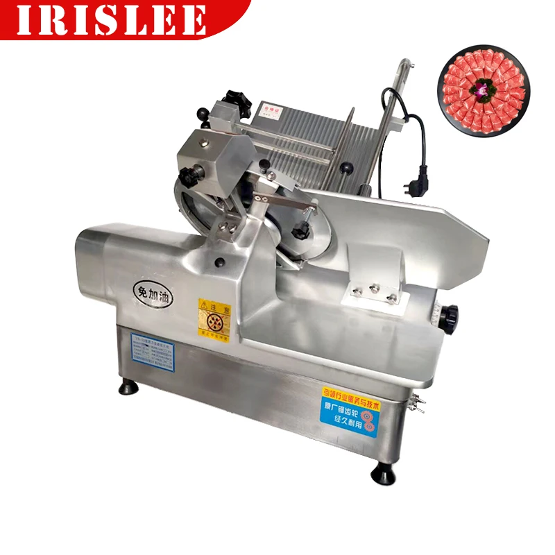 

Commercial Electric Food Slicer Lamb Beef Slicer Freezing Meat Cutting Machine Mutton Rolls Cutter Adjustable Thickness