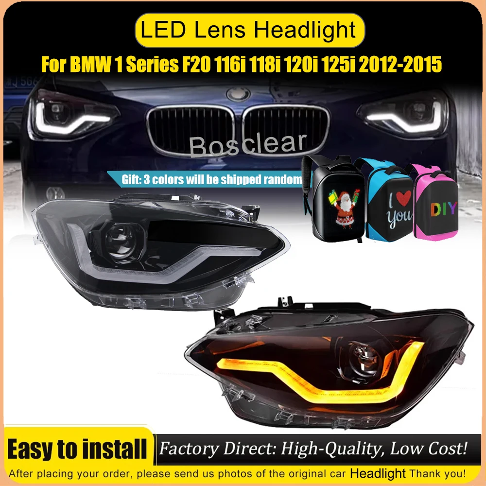 LED Headlights Assembly For BMW 1 Series F20 118i 120i 125i 128i 130i 2012-2015 DRL Daytime Running Light Dynamic Turn Signals