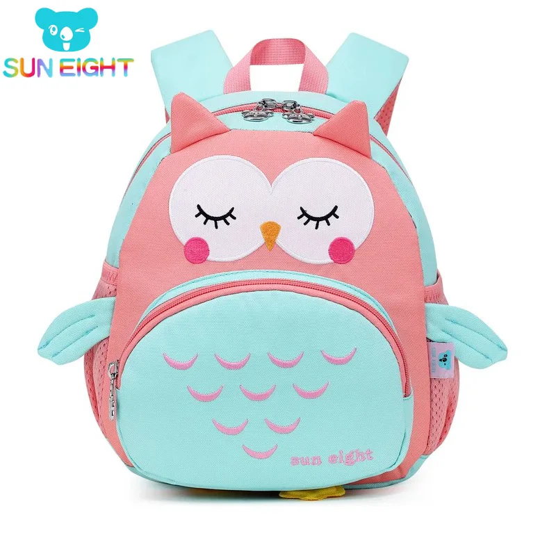 SUN EIGHT Mochilas para crianças, bolsa escolar para jardim de infância, presente de desenho animado