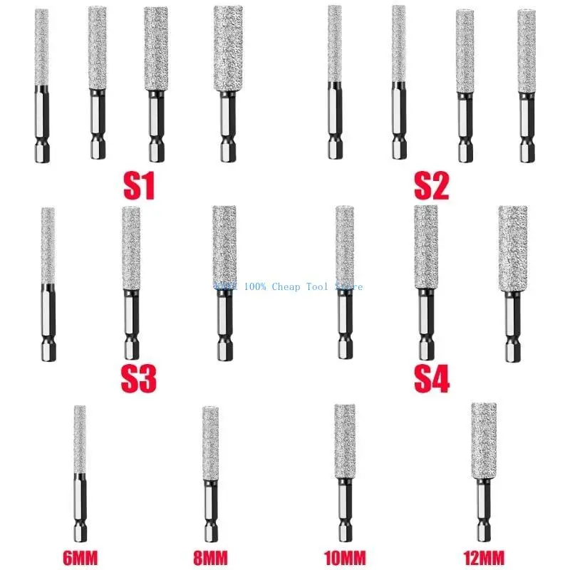 

G6KA 6-12mm Diamonds Drill Bit Set Drilling and Grinding Hexagonal Shank Diamonds Drill