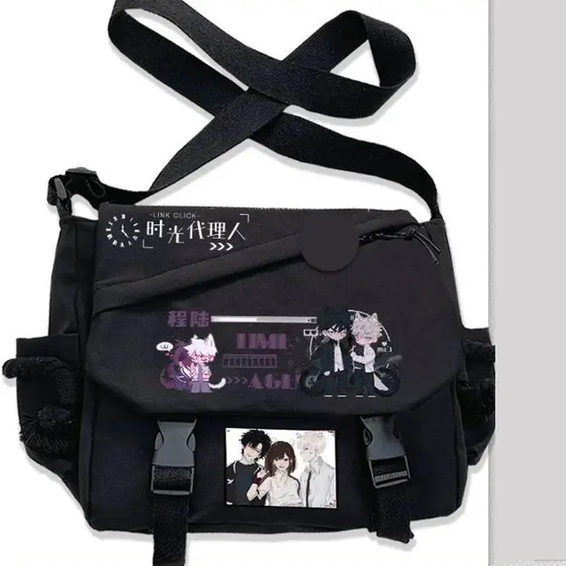 

Anime Game Black White Link Click Student Teens Messenger Crossbody Large Capacity Shoulder Bags For School