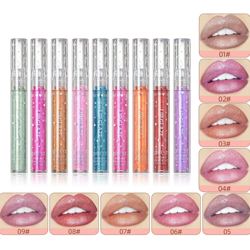 Starburst Pearlescent Diamond Liquid Lipstick Long Lasting 3D Starlight Glitter Shine Smudge Proof Moisturizing Makeup maquiagem