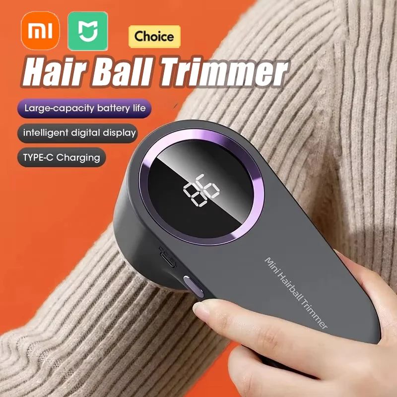 Xiaomi Fabric Shaver Portable Lint Remover Led Display Rechargeable Clothe Sweater Defuzzer Three Speeds Home Ball Trimmer New