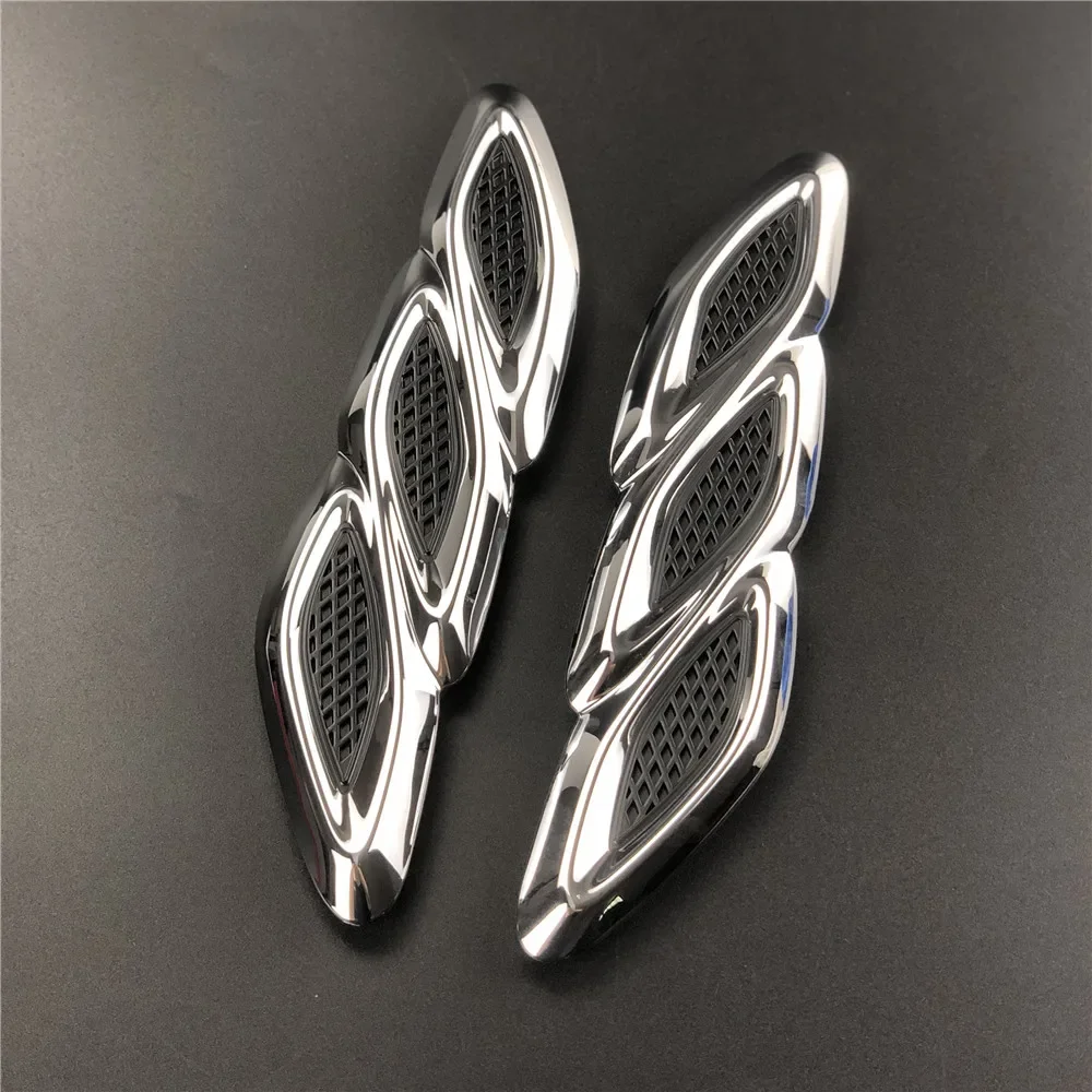 2pcs Car Hood Side Flow Vent Fender Air Net Door Decals Auto Sticker DIY Simulation Car Shark Gills For Buick Encore 2013 - 2015