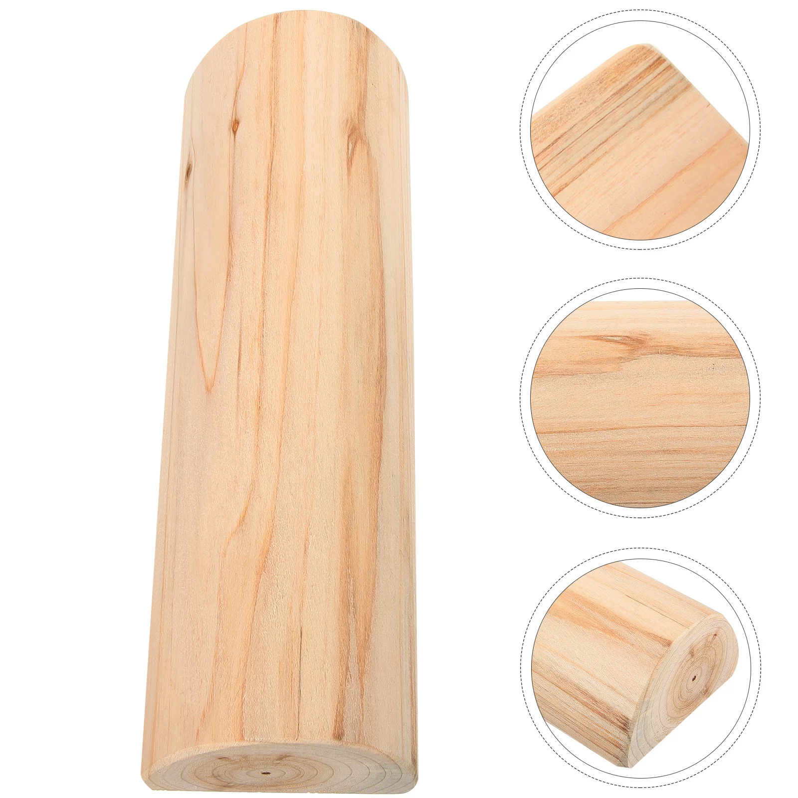 

Natural Wooden Neck For Shoulder Back Support Smooth Surface Cervical Lumbar Stiff Head Support Massage Sauna Room