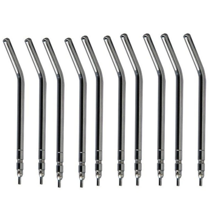 10Pcs Dental Three-way Nozzle Stainless Steel Three-purpose Spray High Temperature Resist