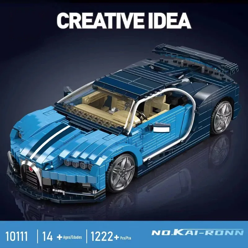 

Mold King Bugat Kai-Ronn, модель технического автомобиля, строительные блоки 10111, гоночный автомобиль для взрослых, набор игрушек, детский рождественский подарок