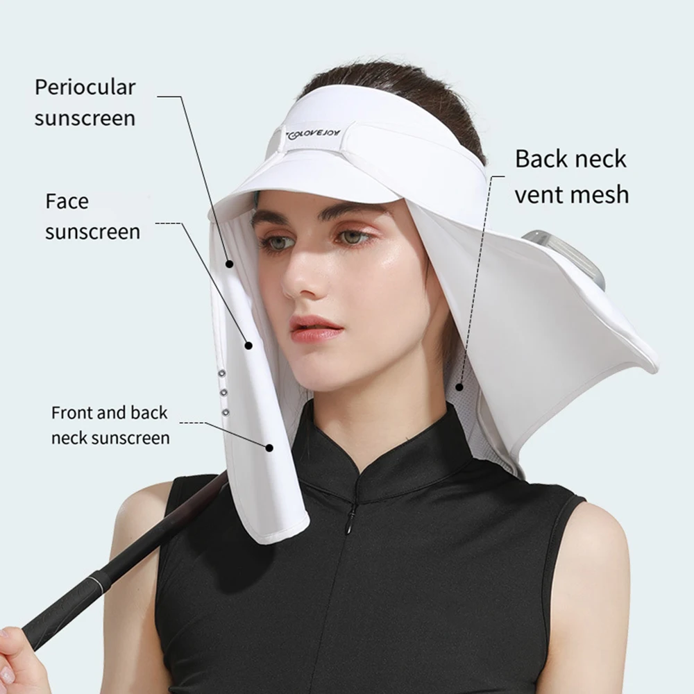 Summer Women's Anti-UV Cap Face Neck Cover Sunshade Shawl Sunscreen Neck Cover Hat UV Protection Visor Masks Cap Sun Protective