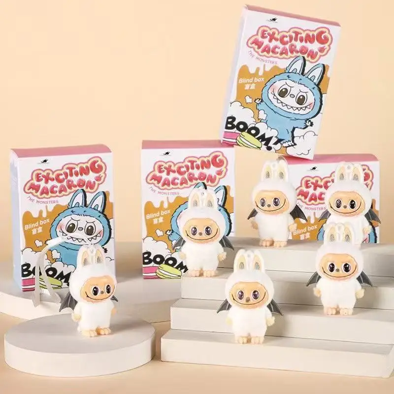 

Mini Angel Labubu Vinyl Face Blind Box Plush Doll Handmade Gift Pendant Trendy Play Key Style Hanging Rope Style