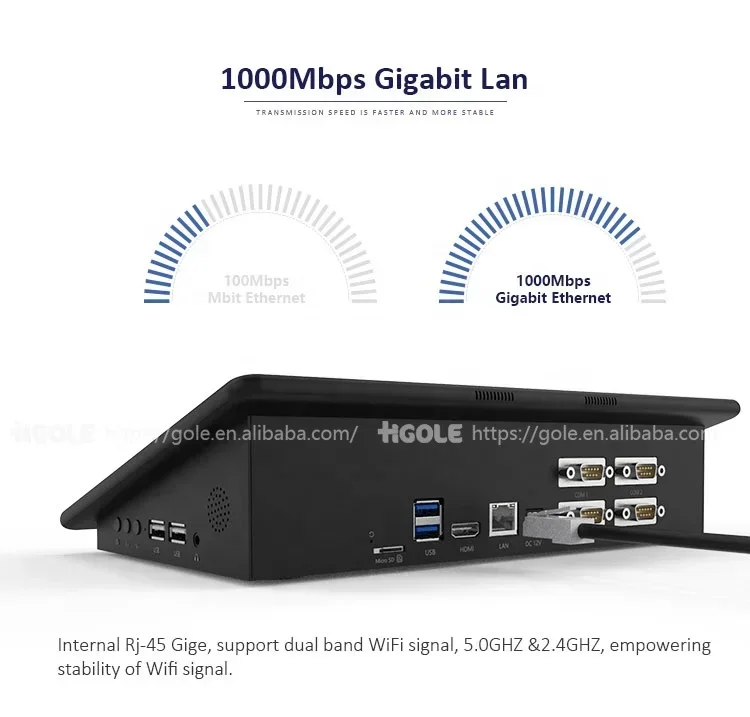 11.6 inch RS232 Fanless Tablet Industriale All in One PC Touchscreen Windows 10 Mini PC