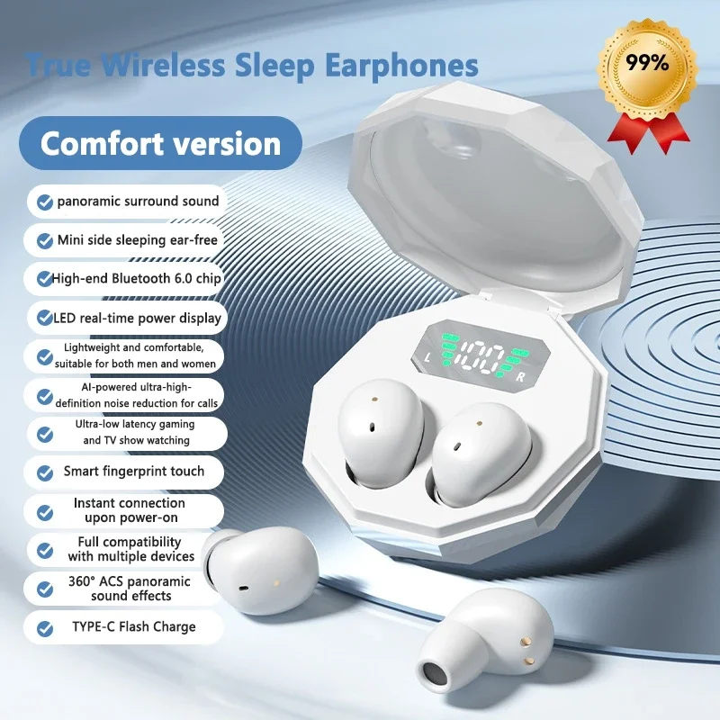 Y16 In-ear True Wireless Sleep Bluetooth Headphones Invisible Design for Side-Sleeping Pain-Free Long Battery Life 2026