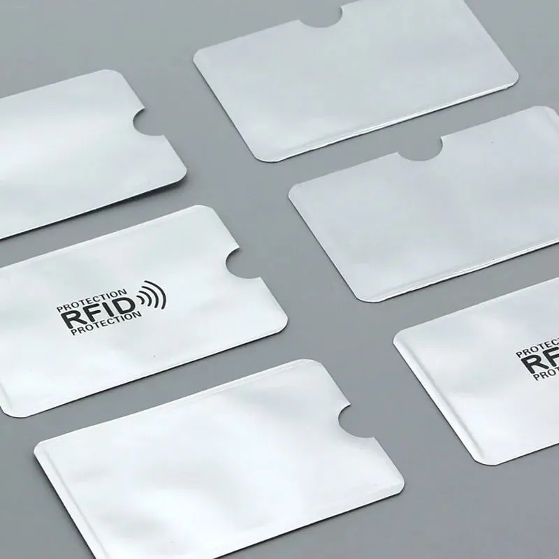 10Pcs/Lot NFC RFID Blocking Card Protection Credit Card Holder Aluminium Anti-Scan Sleeve