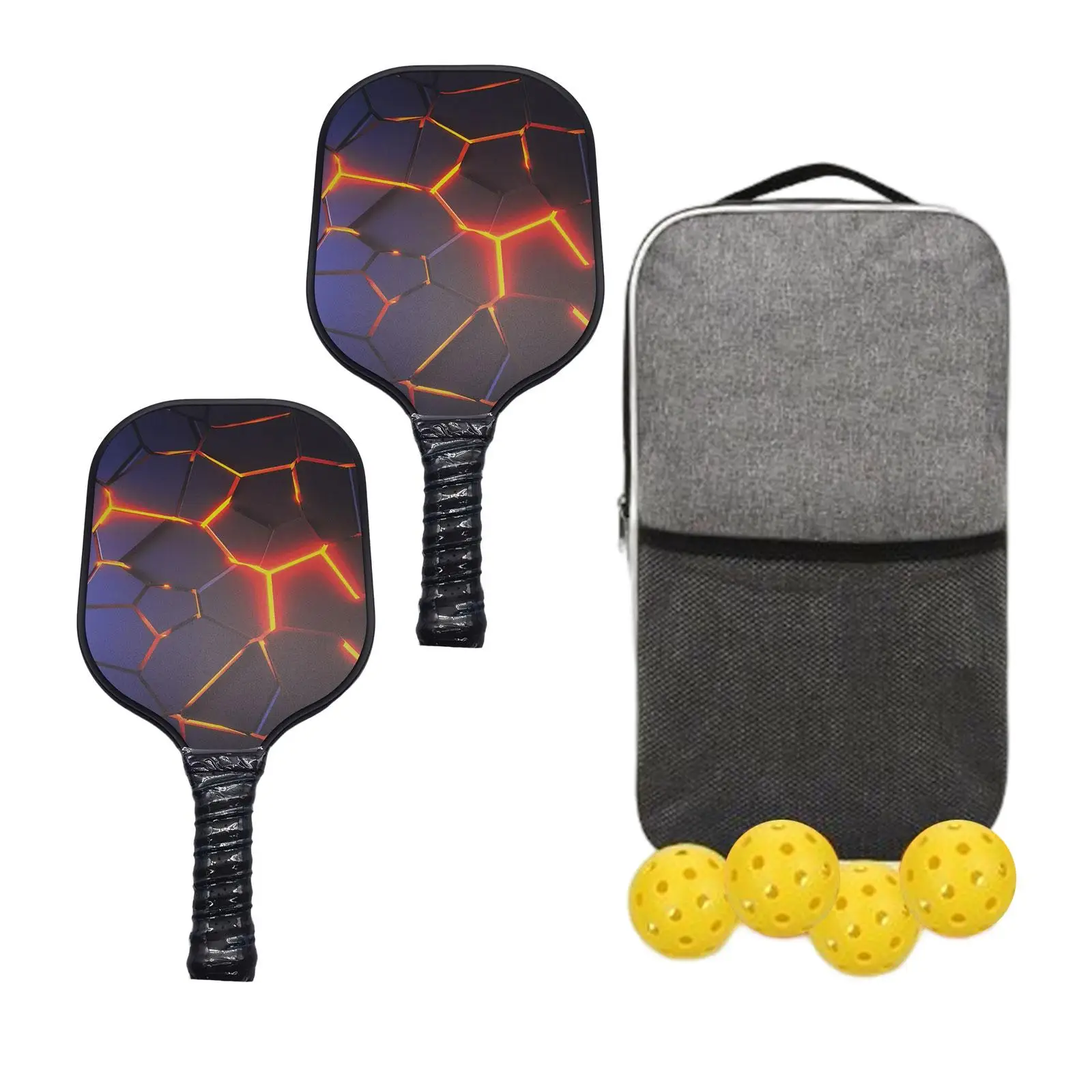 

Pickleball Paddles with 2 Rackets 4 Pickleballs Portable Pickleball Racquets