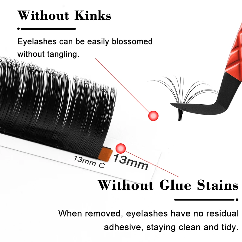 Winky Beauty Easy Fans Volume Lashes Extensions Auto Fans Eyelashes False Flowering Auto Fan Eyelashes Blooming Volume Cilios