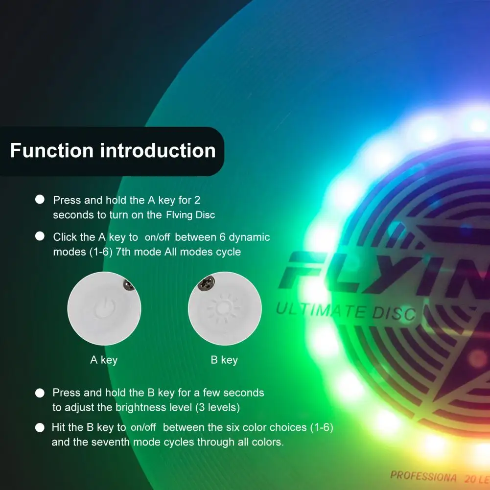 Waterproof Light-up Disc Rgb Led Flying Disc for Outdoor Fun Waterproof Light Up Throwing Toy for Kids Adults Rechargeable Glow