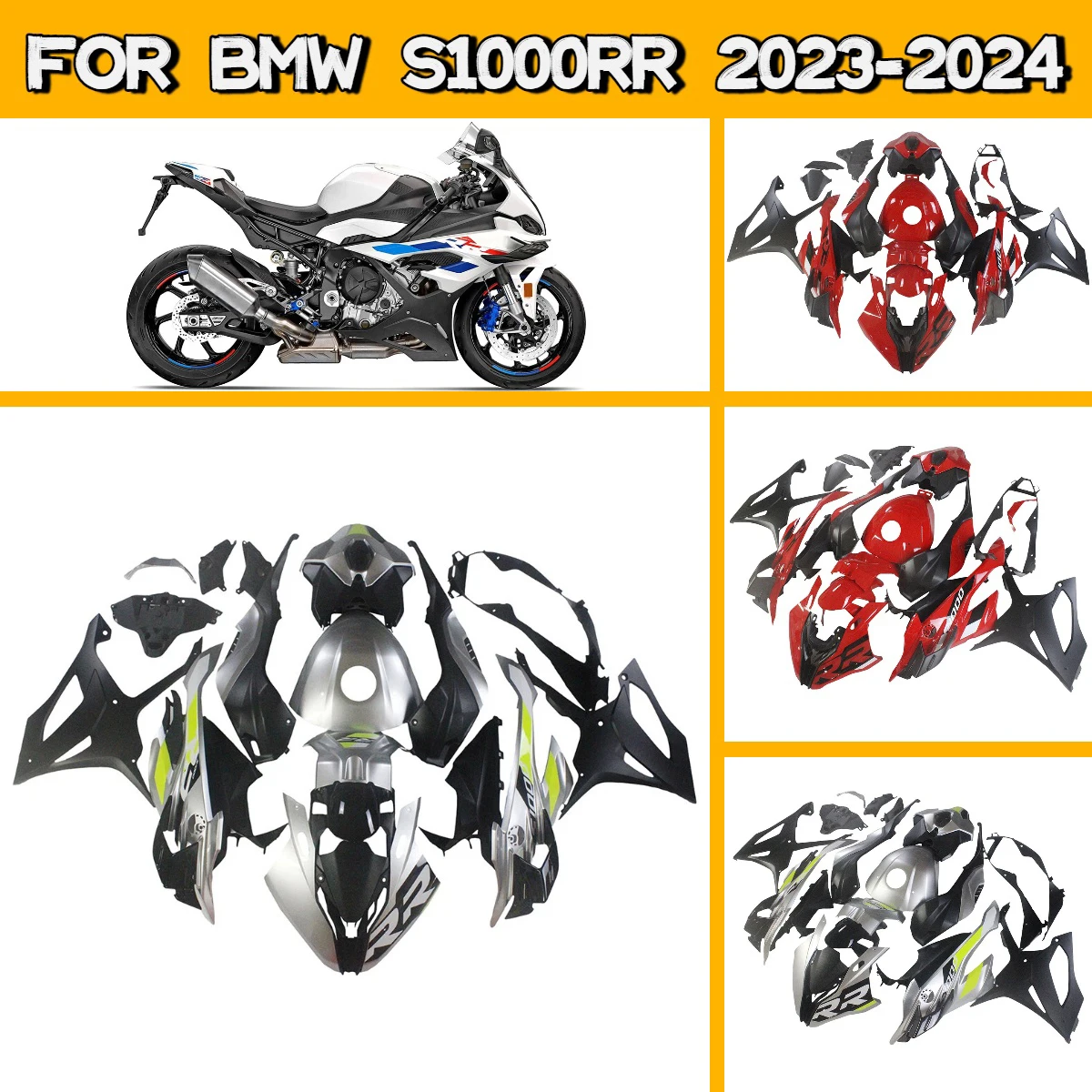 

For 2023 2024 BMW S 1000RR Motorcycle Plastic Part Body Kit Fairings 23 24 S1000RR Easy Install Fairing Set