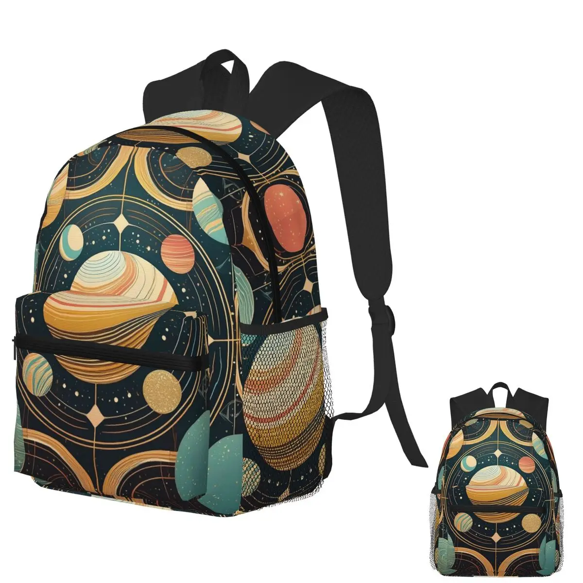 

Abstract Art Deco - Galaxy Student Backpack School Bag Hiking Travel Daypack for Men Women Fashion Bookbag Shoulder Bags