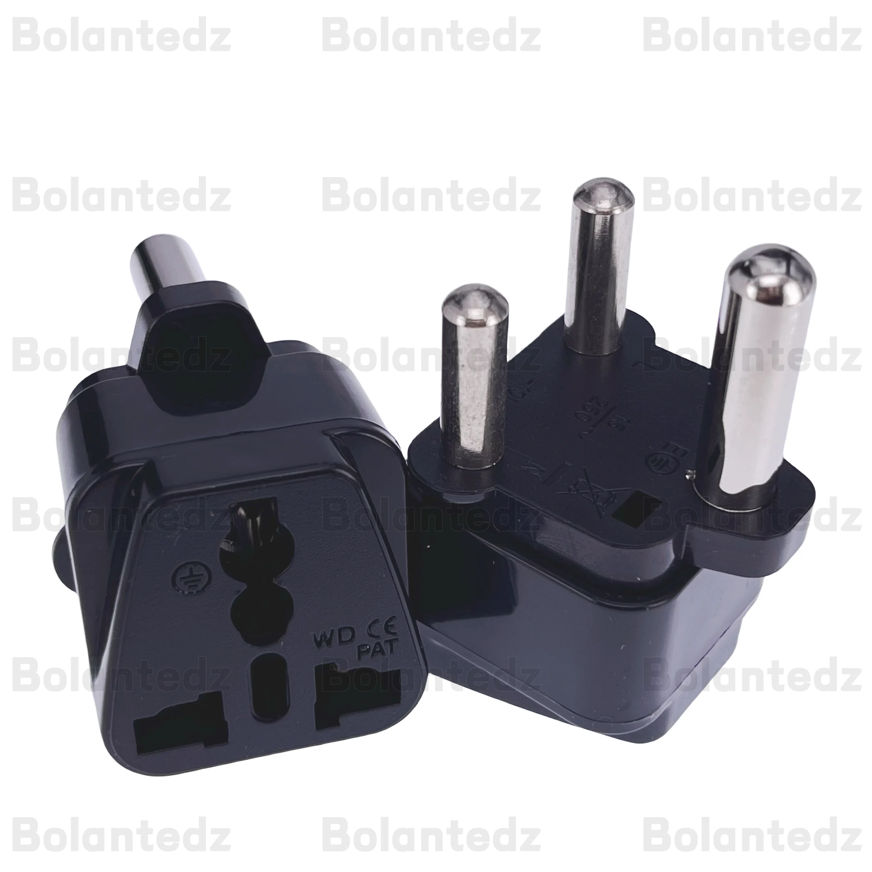 South africa plug 15A AC250V Type M big round 3pins India conversion power plug adapter travel Pakistan convert China AUS charge