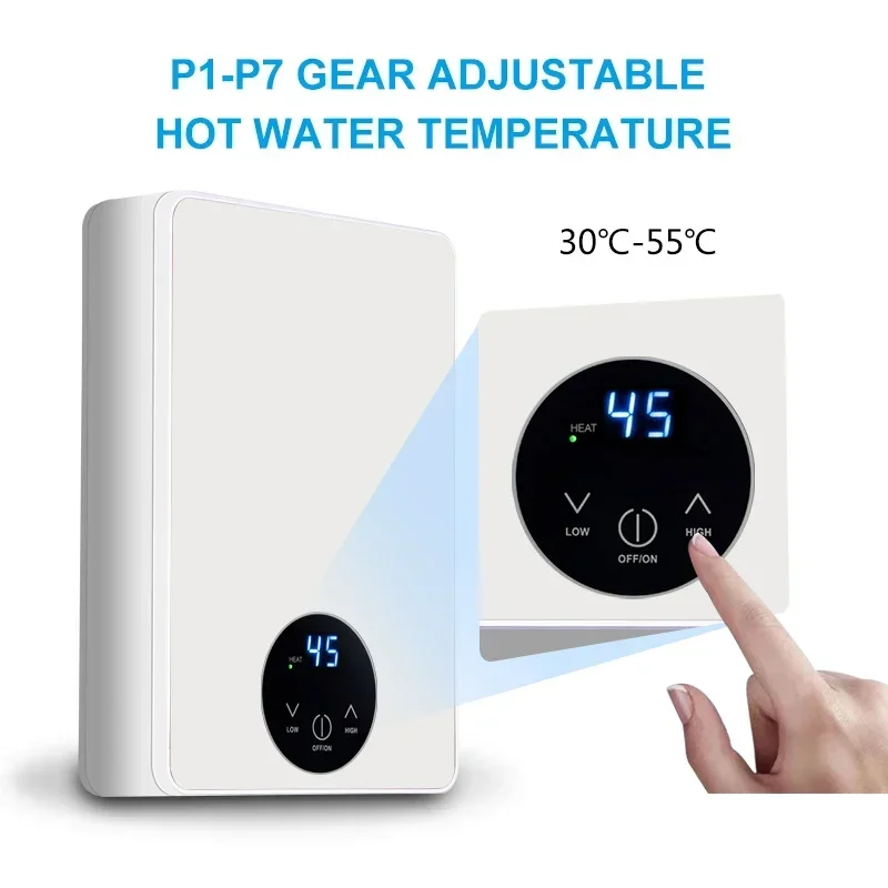 Low Power Hotel Home Household RV Instant Tankless Electric Hot Water Heater With Shower