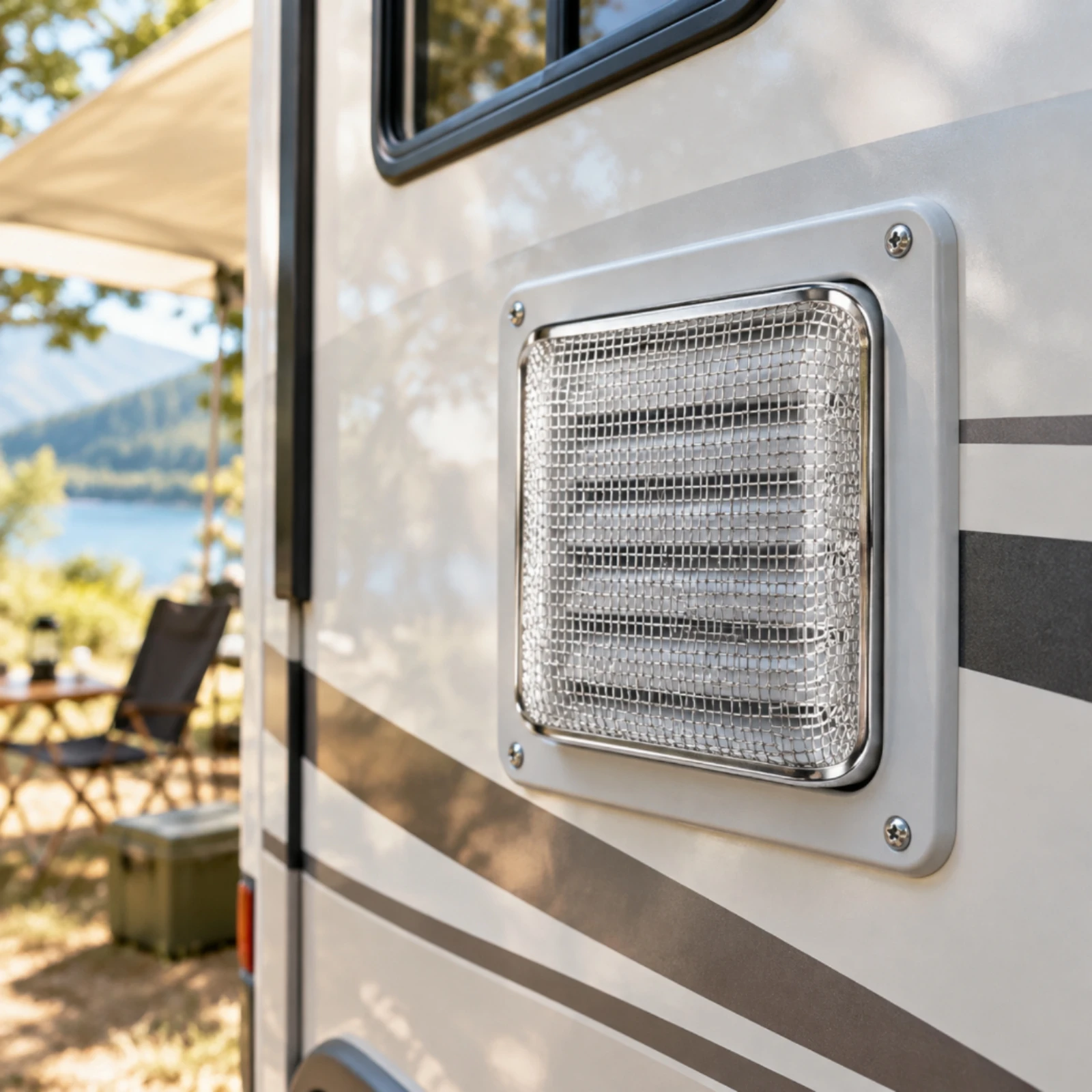 2 Pieces Stainless Steel Mesh RV Vent Screen Breathable RV Screen with Installation Tool Bug Screens Easy to Install