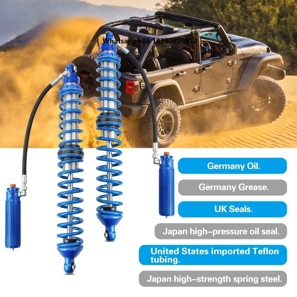 Nitrogen Shock Absorber Lift Kit for JK/JL with Precise & Adjustable Compression & Rebound