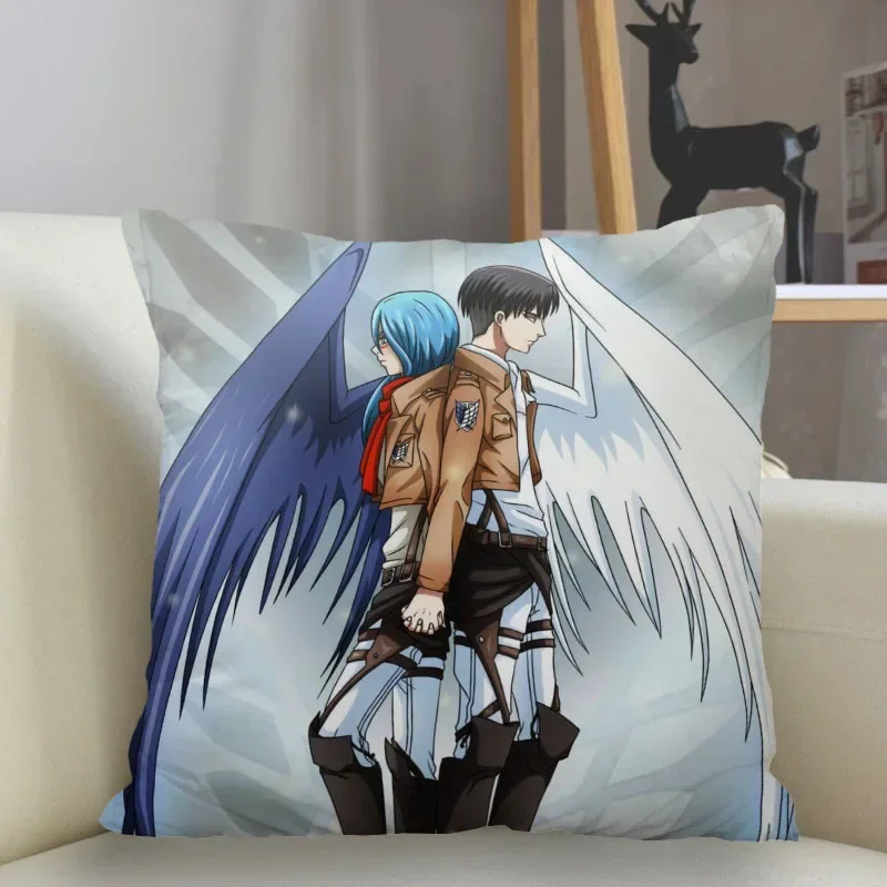 New Custom ATTACK ON TITAN Pillowcase Sofa Decorative Cushion Cover Pillowcase Home Decor Drop Shipping Wholesale