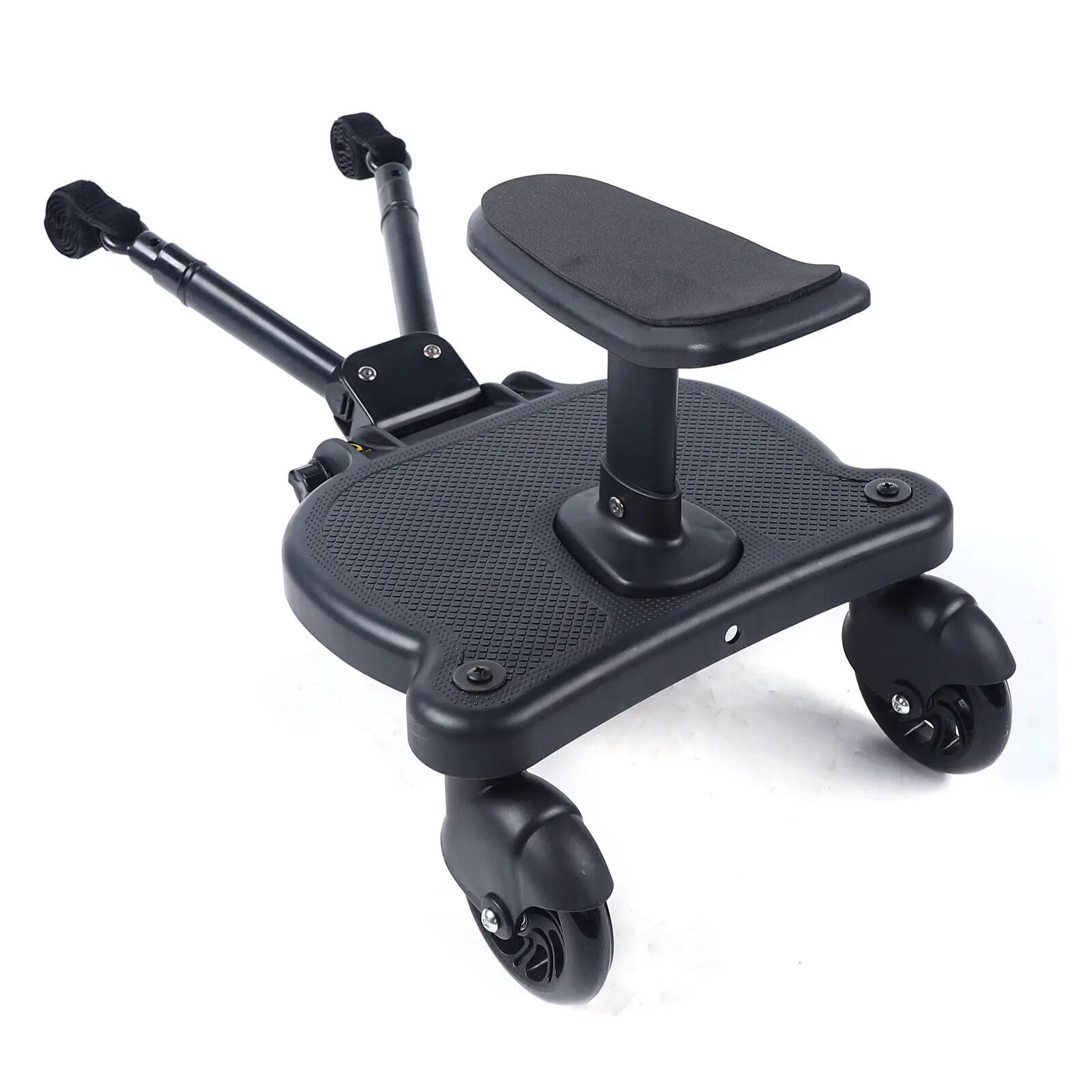 Stroller Board Universal 2in1 Stroller Ride Board Buggy Wheeled Board Seat Pedal with Detachable Seat Standing Board