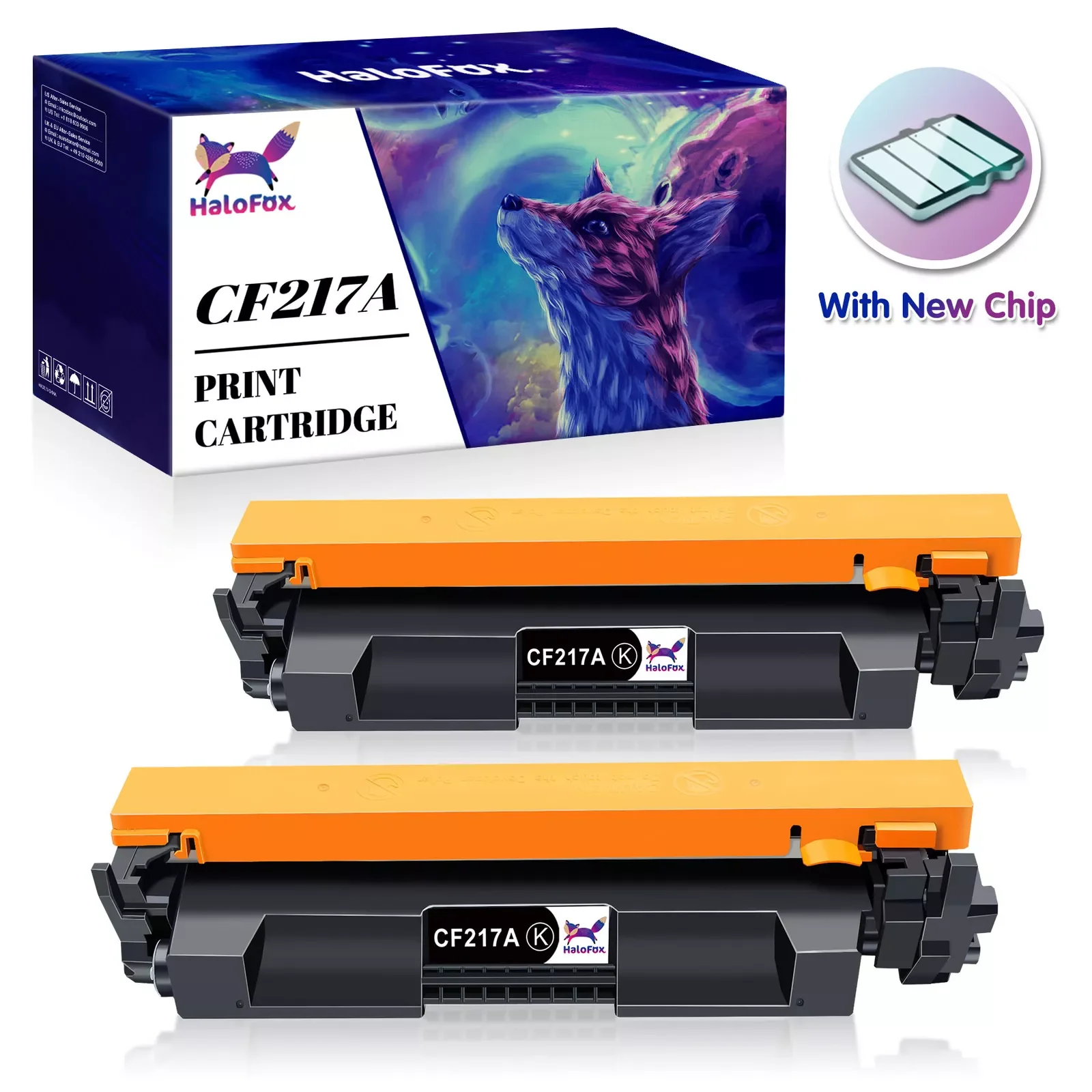 2 Pack CF217A Toner Cartridge compatible with HP LaserJet Pro MFP M130nw M130fw