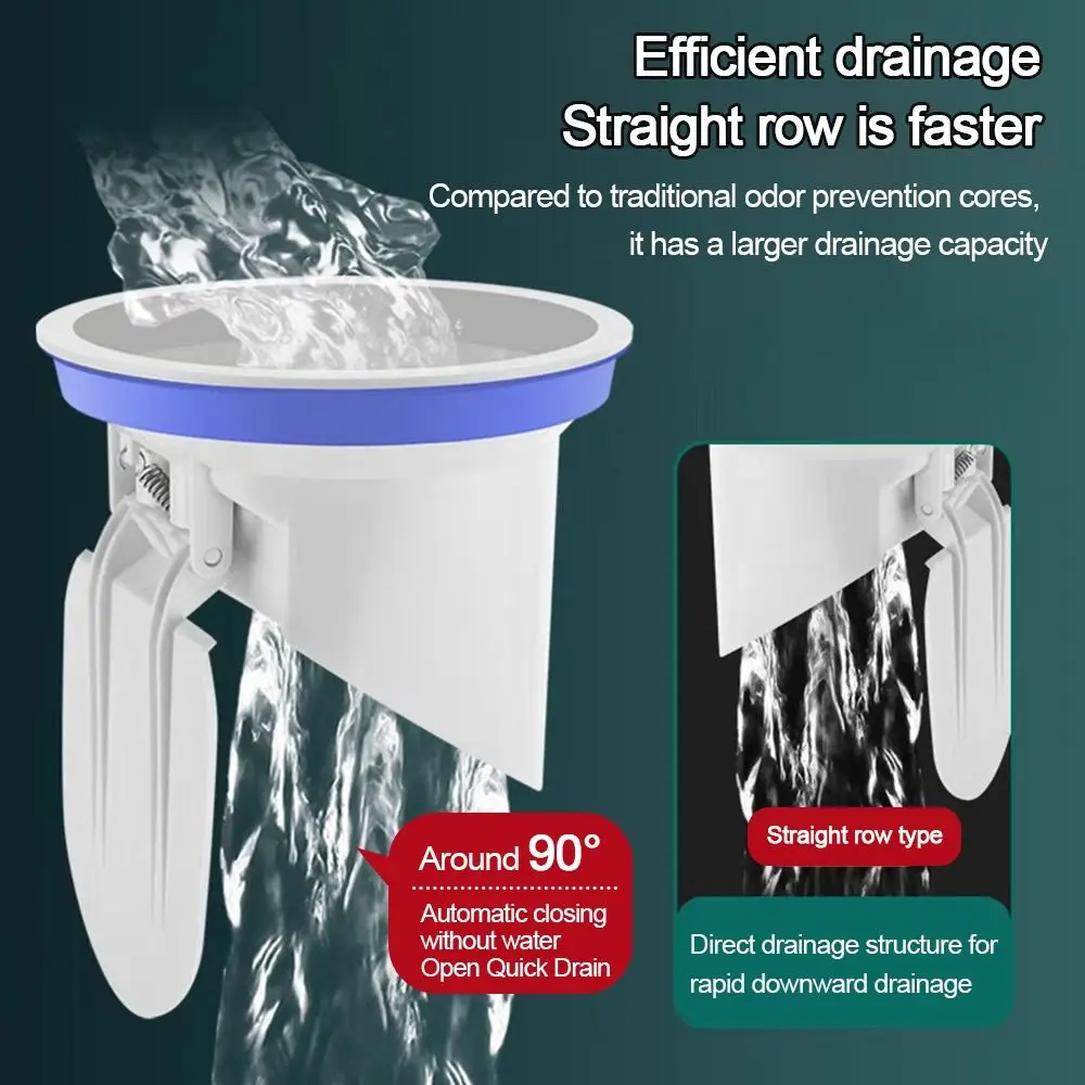 Anti-leak Drainage Pipe Floor Drains Floor Outlet Odor-resistant Insect-proof Roof Cover Automatic Closing Replacement