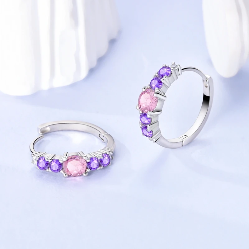 New 925 Sterling Silver Sparkling Zircon Four-Leaf clover Women Earrings Brilliant Wedding Engagement Star Earrings Jewelry Gift