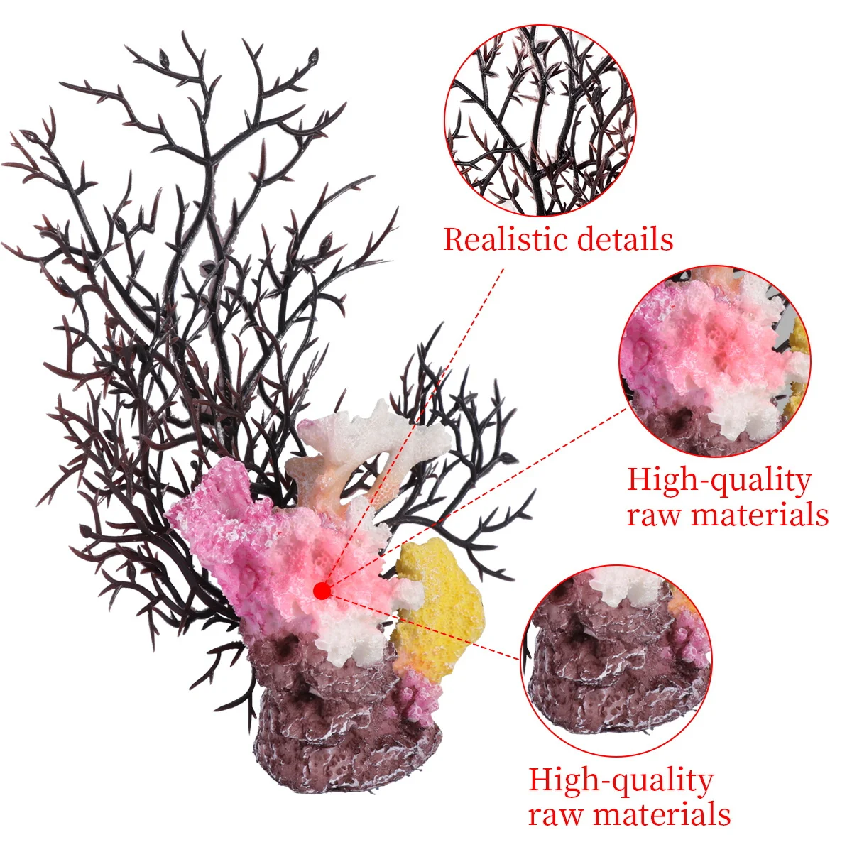 

Artificial Coral Branches Decor Creative Desktop Ornament Tabletop Adornment Flower Arrangement for Home Living Room Decoration