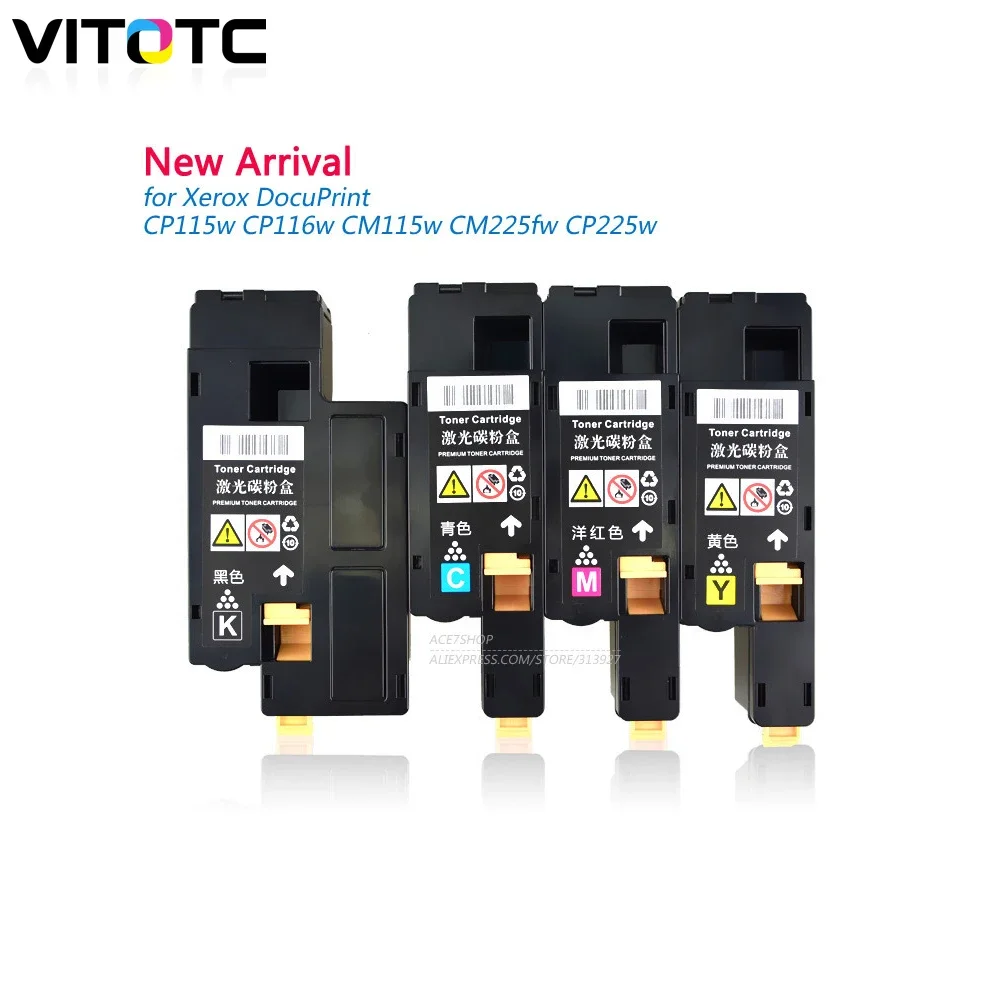 

1Set Toner Cartridge Compatible For Xerox CP115W CP116W CP225W CM115W CM225FW Laser Printer CT202264 CT202265 CT202266 CT202267
