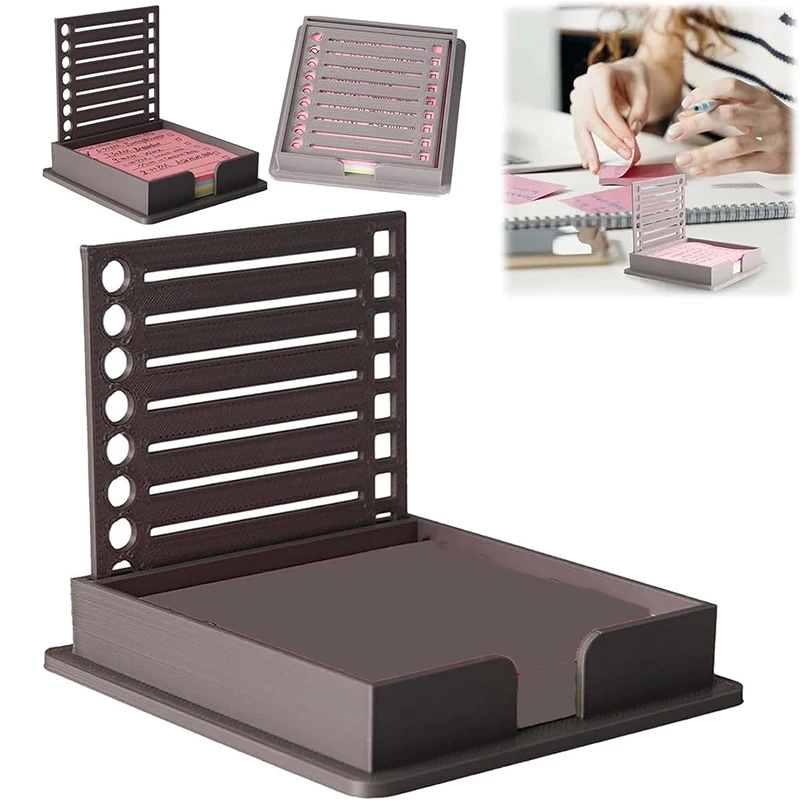 

Desktop Sticky Note Organizer Home Desktop Sticky Note Holder With Template Sticky Note Holder For Daily Planner To-Do List