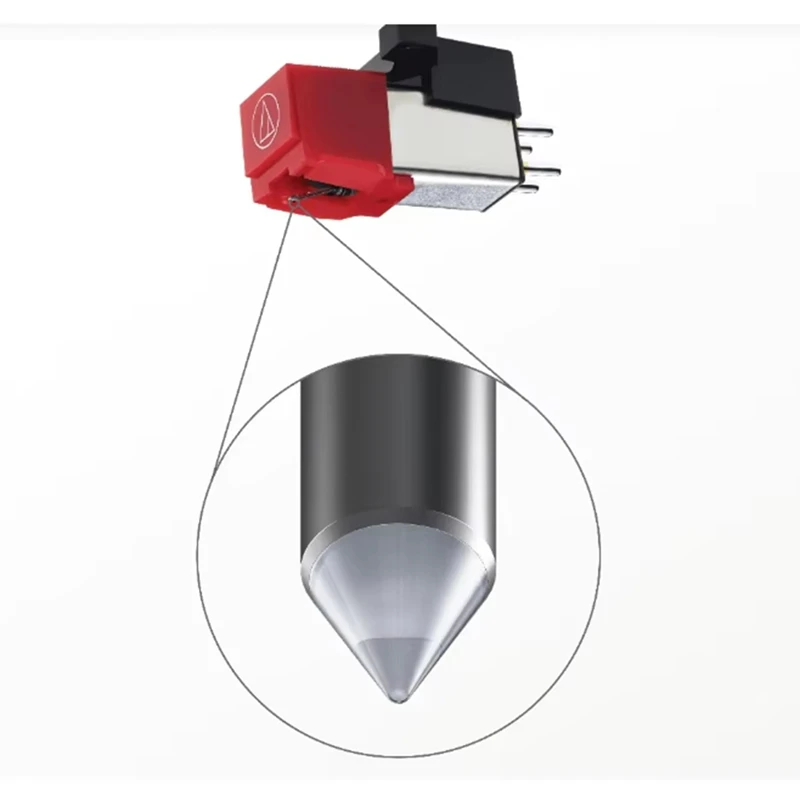 FULL-AT91R двойной движущийся Магнитный стерео фонический картридж конический Алмазный Стилус для фотографий LP60 PL300 LP Виниловый проигрыватель
