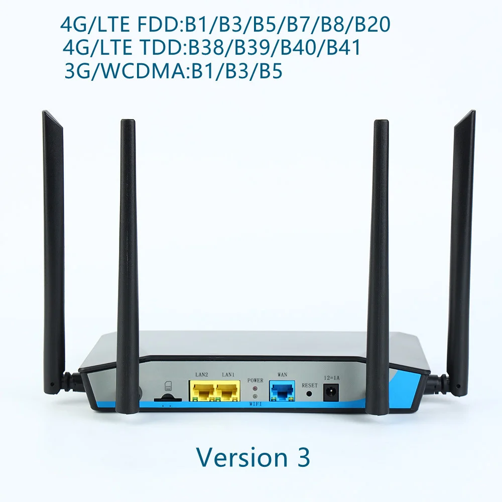 Unlocked 300Mbps Wifi เราเตอร์4G Lte Cpe Mobile Router LAN พอร์ตสนับสนุนซิมการ์ด Router แบบพกพา wifi 4G Router