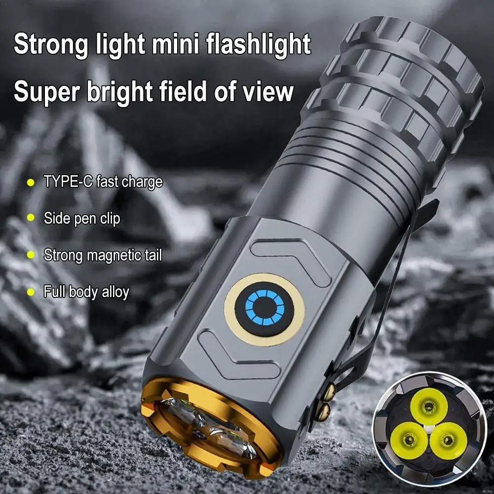 

Портативный мини-фонарик с 3 светодиодами