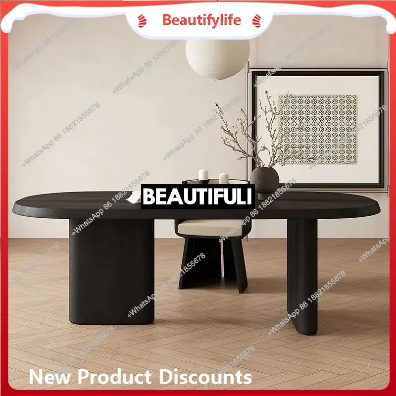 

a48 Современный минималистичный офисный стол из массива дерева ваби-саби в скандинавском стиле середины века