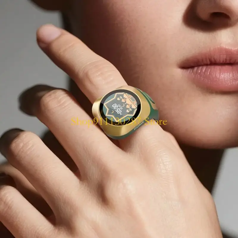 J1HC متعدد الألوان LED رقمي يتميز بـ 3 حلقات عداد تسبيح قابلة للتعديل مع اتصال التطبيق في الوقت الحقيقي #1