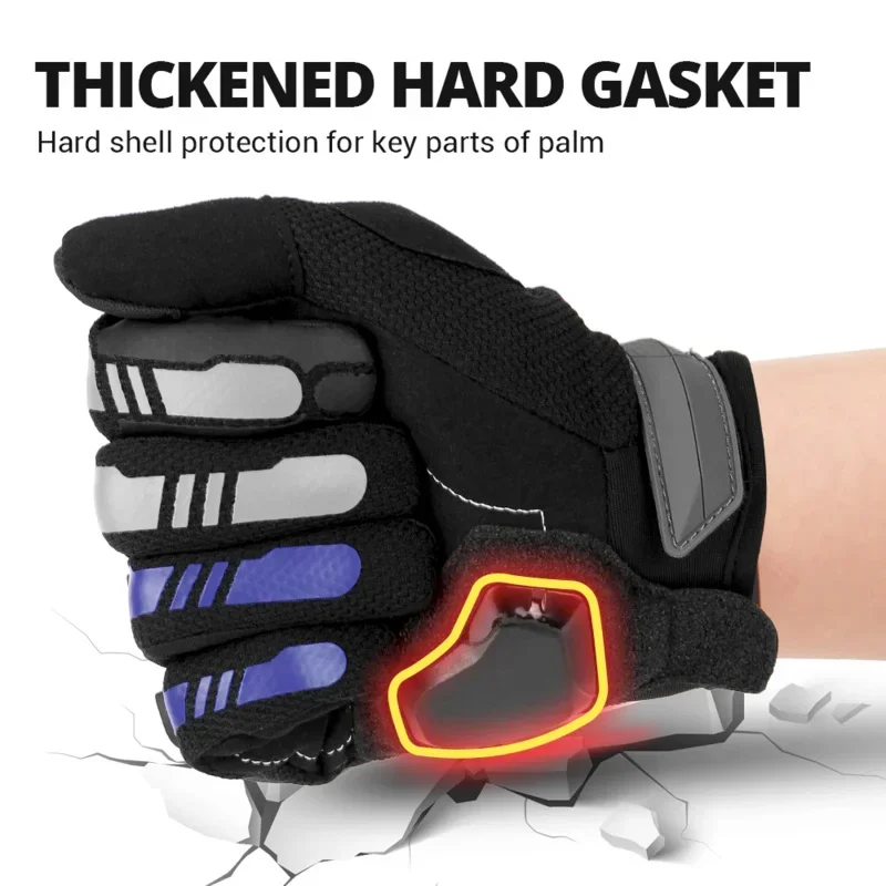 

Blue Motorcycle Touchscreen Biker Gloves Motorcyclist Breathable Motocross Fall Protection Men's Cycling Bicycle Luvas Moto Gp