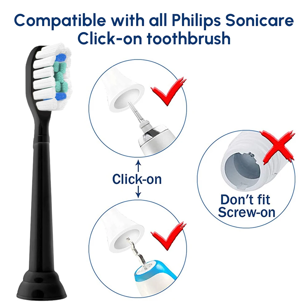 4/8/12/20 Stück Ersatzbürstenköpfe, kompatibel mit Philips Sonicare elektrischer Zahnbürste, Zahnbürstenkopf für die Zahnreinigung