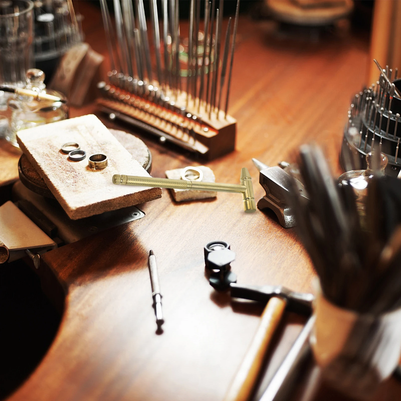 

Multi-Function Copper Zinc Alloy Mini Hammer For Jewelry Making Repair Tool Portable Small Hammer Screwdriver Combo Tool