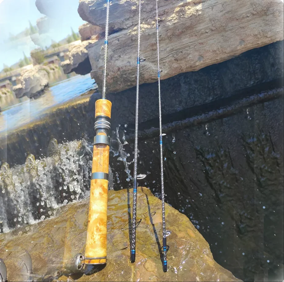 Drum specific high foot guide ring, multi section carbon stream rod, micro material horse mouth rod, portable small bait ejectio