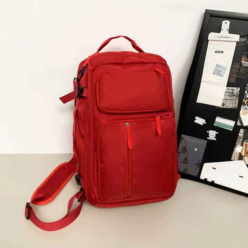 

Multificational Durable Solid Color Backpack Fashion Waterproof Unisex Backpack College Men's Large Capacity Travel Backpack for
