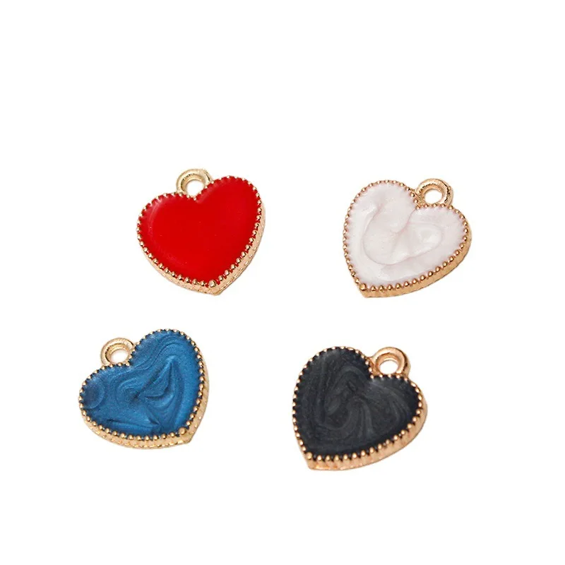 

50 шт./пакет DIY ювелирные аксессуары сплав капля масла персиковое сердце кулон аксессуары серьги ожерелье кулон