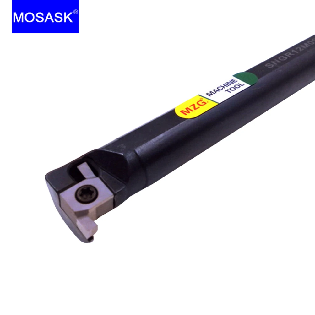 

MOSASK SNGR End Face Inner Hole Grooving Tool Holder Alloy Spring Steel Material with 7GR 8GR 9GR Carbide Inserts