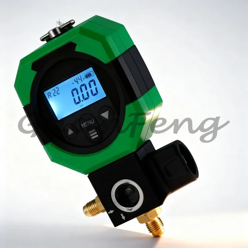 Digital Electronic Refrigerant Manifold Gauge, Vacuum Pressure Tester for Air Conditioning Leak Checking & Fluoridation